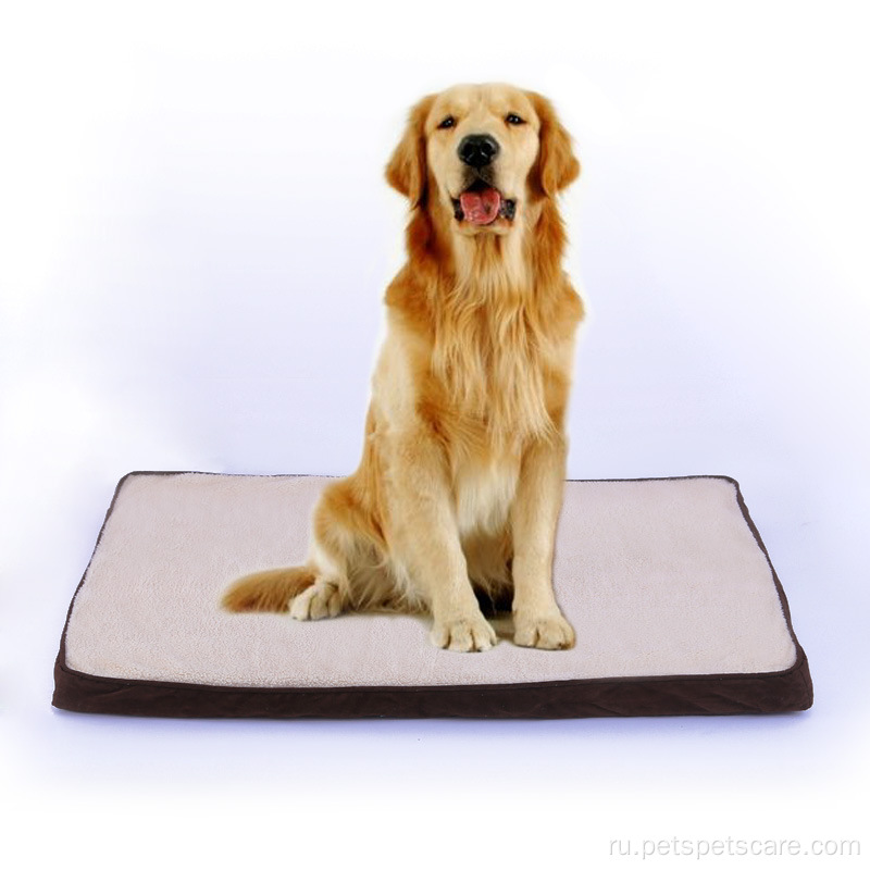 Черная / коричневая длинная плюшевая кровать для собак оптом