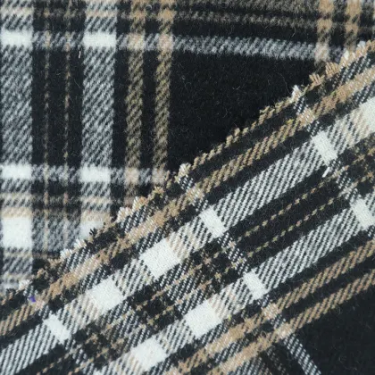 Checks Tweed Wool Fabric For Women Coat
