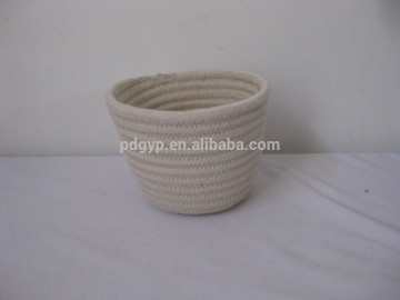 2016 manufactuier cotton rope storage basket hot sale low price Sundries Baskets