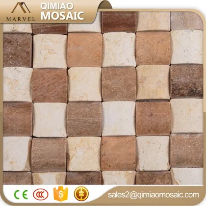 Italy Big Size 3D Stone Brick Mosaic Interior Wall Tiles Price