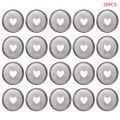 20pcs 35mm Heart Binder Rings Mushroom Hole Loose Leaf Notebook Notepad Binding Plastic Disc Buckle Hoop