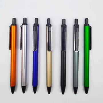 Vente à chaud Promotional Gift Ball Pens personnalisé Logo personnalisé Click Click Ballpoint Penns Metal Pocket Hook