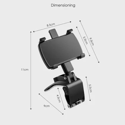Adjustable Rotatable Car Mobile Phone Holder for iPhone, Samsung, Xiaomi, Redmi, Huawei