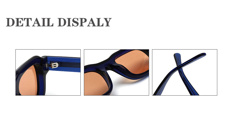 Custom Chunky Acetate Square Sunglasses ME2004-detail