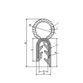 Bande de joint en caoutchouc EPDM avec bande de verrouillage