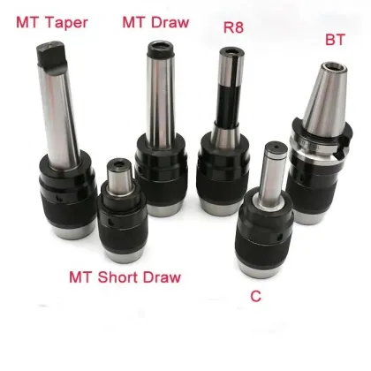 Integrated Keyless Drill Chucks with Morse Taper and Shanks