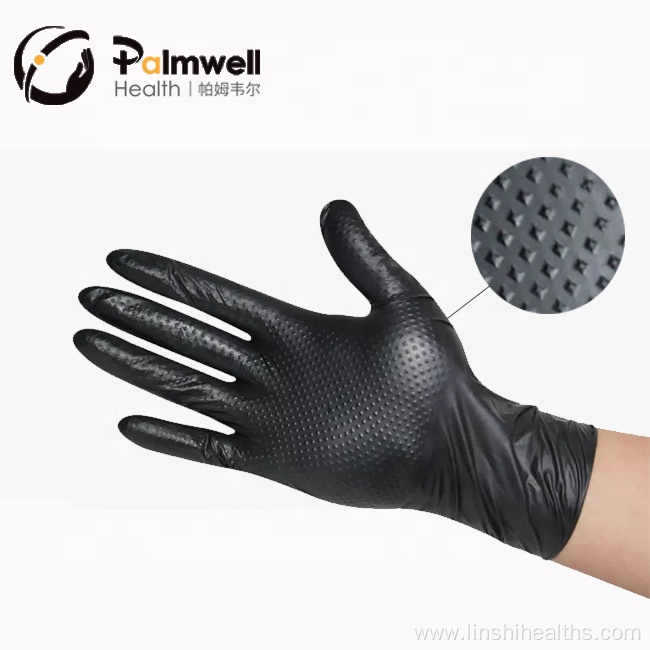 Diamond Textured Heavy Duty Nitrile Gloves durable