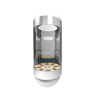 Modern Design Hotel Scenic Car Elevator High Quality Installation AC Drive Gearless Traction Machine