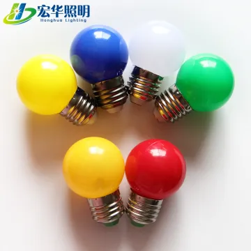 Warm White Multi Color G45 Spherical LED Bulb E27 Base 0.5W