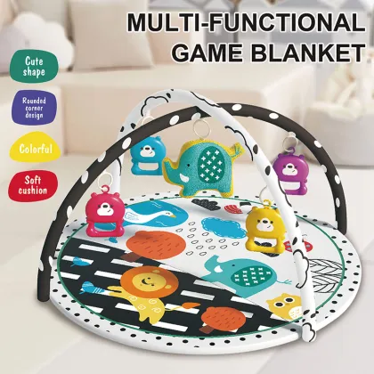 Soft Infant Fitness and Activity Center in Black and White