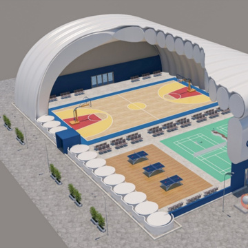 Flexible Air Inflated Membrane for Multi Sport Venue