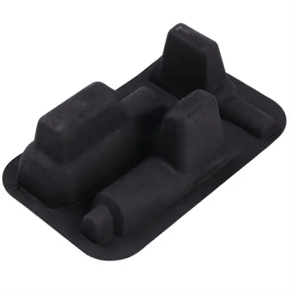 Wet pressed molded fiber electronics packaging insert tray