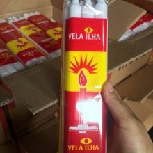 400g Afrika Selatan Velas White Fluted Candle Bougies