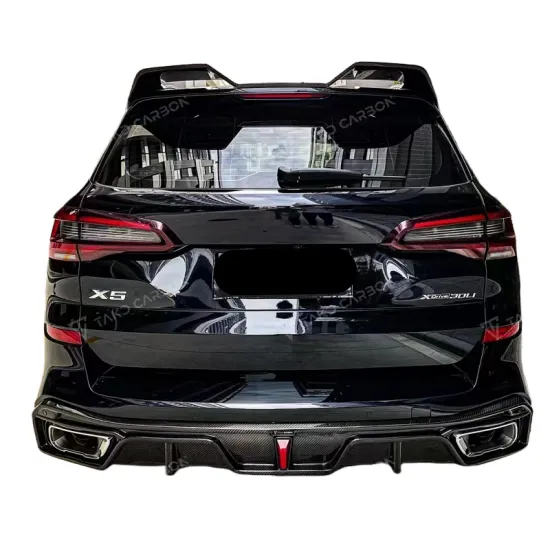 TAKD style high-quality dry carbon fiber rear diffuser lip for direct factory sales of BMW X5 G05 body kit