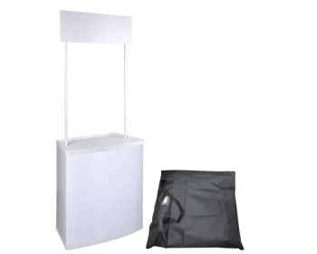 Portable Exhibition Booth: Floor Standing PP Board Promotion Folding Table for Supermarket Advertising