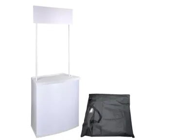 Portable Exhibition Booth: Floor Standing PP Board Promotion Folding Table for Supermarket Advertising