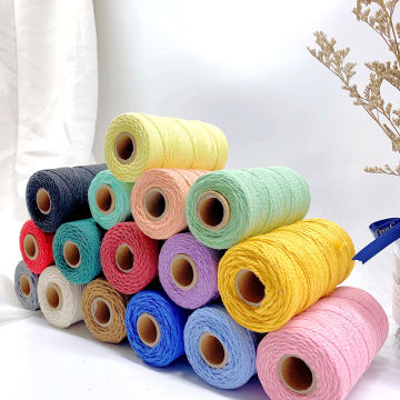 เชือก macrame ฝ้ายบริสุทธิ์ 2 มม./100 ม.