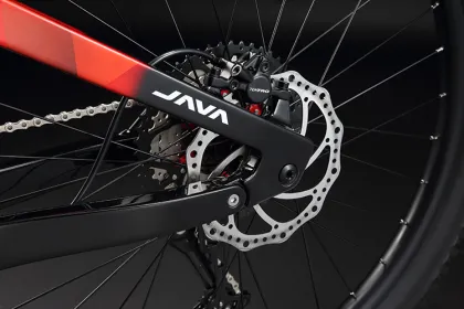 JAVA 29 Inch Carbon Fiber Middle Drive Electric Mountain Bike with 12 Speed Dual Suspension
