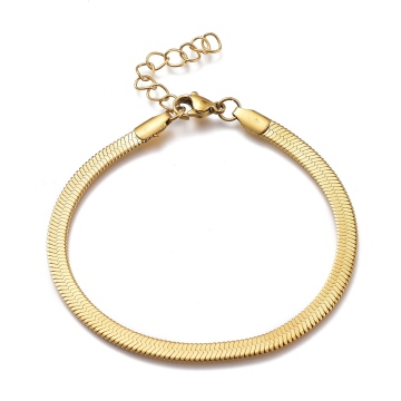 Unisex 304 Stainless Steel Herringbone Chain Bracelet - 7 Inch (17.9 cm) - PandaHall