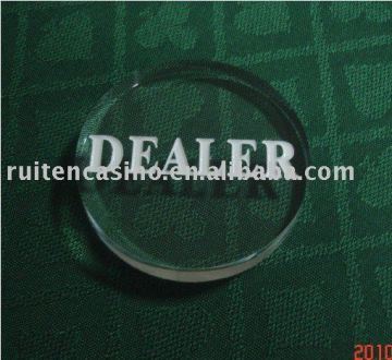 Clear Acrylic Dealer button,casino dealer button,poker dealer button