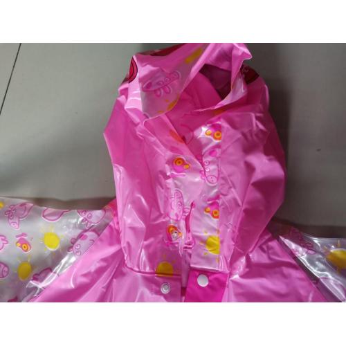 Cartoon pvc rain coat  child rain jacket