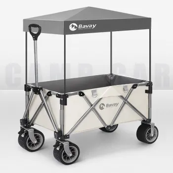 Jetshark Outdoor Camping Pull Cart: Lightweight Folding Picnic Travel Trolley