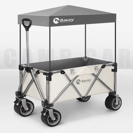 Jetshark Outdoor Camping Pull Cart: Lightweight Folding Picnic Travel Trolley
