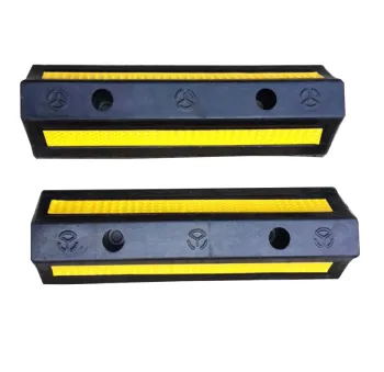 485mm Black and Yellow Rubber Parking Wheel Stopper