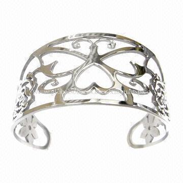Fashion Stainless Steel Bangle, Nickel- and Lead-free