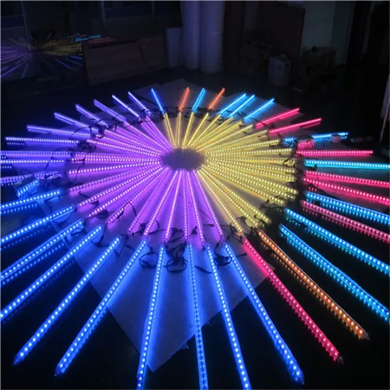 Hot DMX 3d vertical meteor tube light