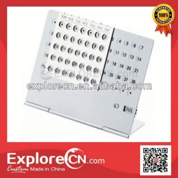 Aluminum promotional metal promotion calendar,desk calendar