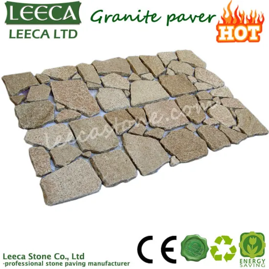 Flamed beige granite landscaping stone