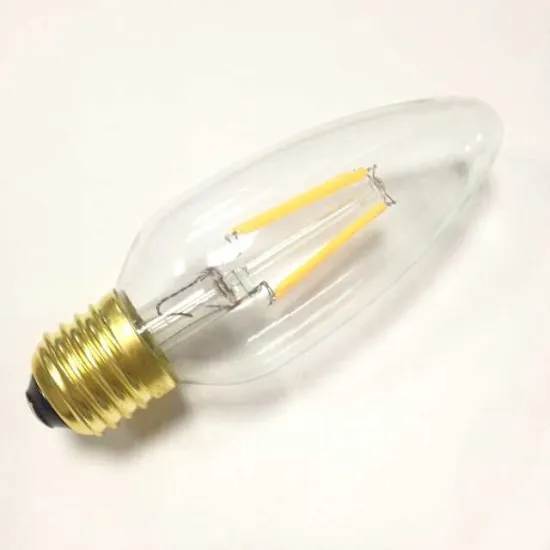 transparent glass candle lamp C45 led filament bulb