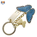 Metalen vlindervormige sleutelhanger voor verjaardagscadeau