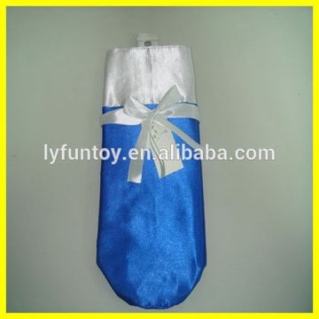 Satin wine drawstring bag