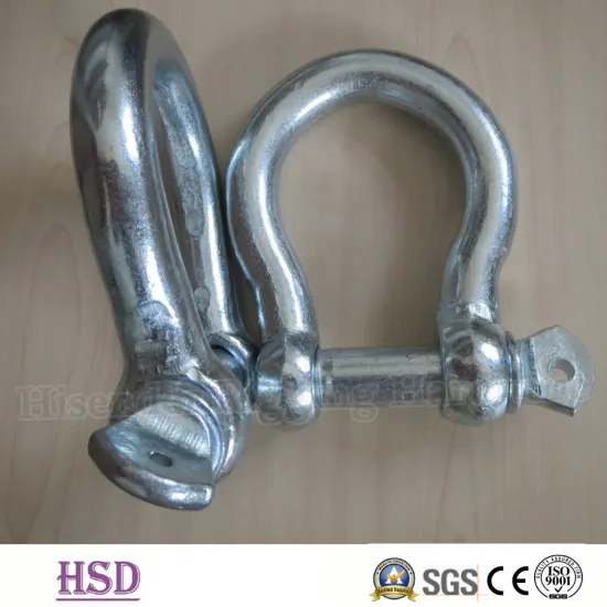 Electro-Galvanized European Bow Shackle of Wholesale Hardware Factory