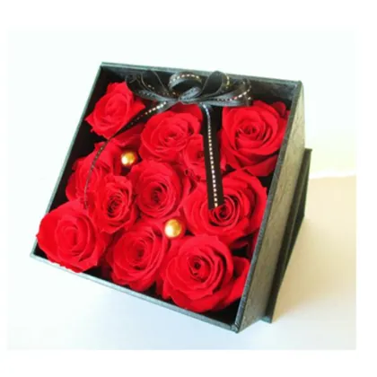 Square Roses Box Packaging Flower Paper Box