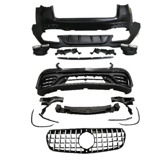 2016-2019 High Quality Car Bumper Kit for Modified GLC63s AMG - Front Rear Bumper Exhaust for Benz GLC