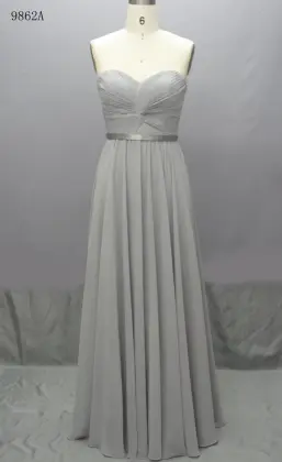 Satin Lace Bridesmaid Long Dresses