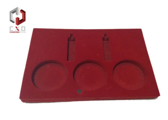 Cosmetics Eva Foam Packaging With Red Velvet Fabric