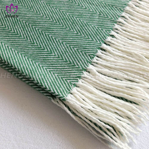 Baby Blanket Herringbone yarn-dyed blanket for sale Factory