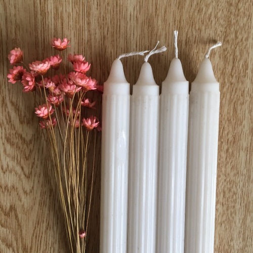 Pillar Shape 6Pcs Wax Making Fluted Candles