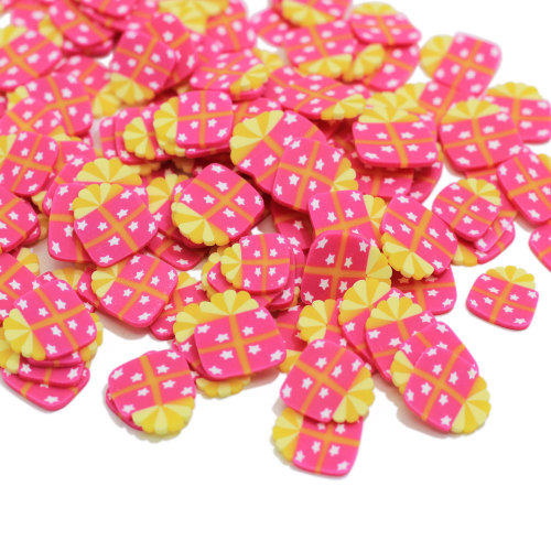 Cute Artificial Present Shaped Polymer Clay Handmade Craftwork Decoration Mini Slice Nail Arts Hair Cabochon embellishments