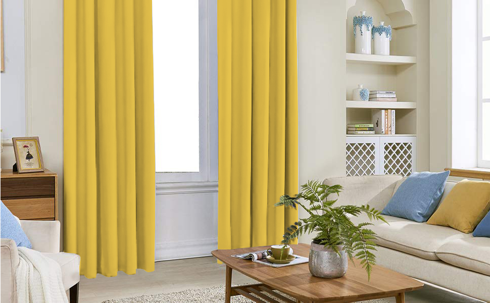 Mustard Yellow Blackout Curtains