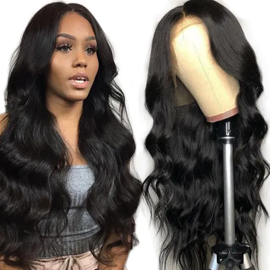 Cheap Raw Brazilian Body Wave Virgin Human Hair Wigs Vendor Swiss 5X5 Lace Closure Wig Human Hair For Women Undetectable Knots