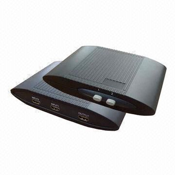 HDMI switch, 2-input to 1 output, with 2-way switch