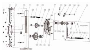 Steel mechanical jack