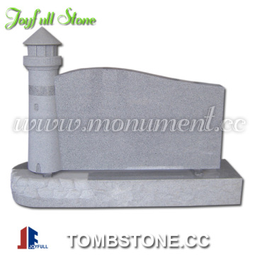 American Style Granite Monument with lighthouse