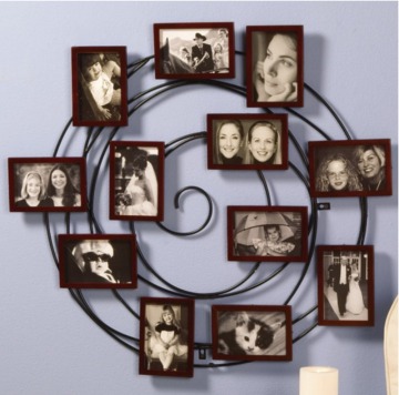 2015 new fashion circle shape 12 one year photo frames designs