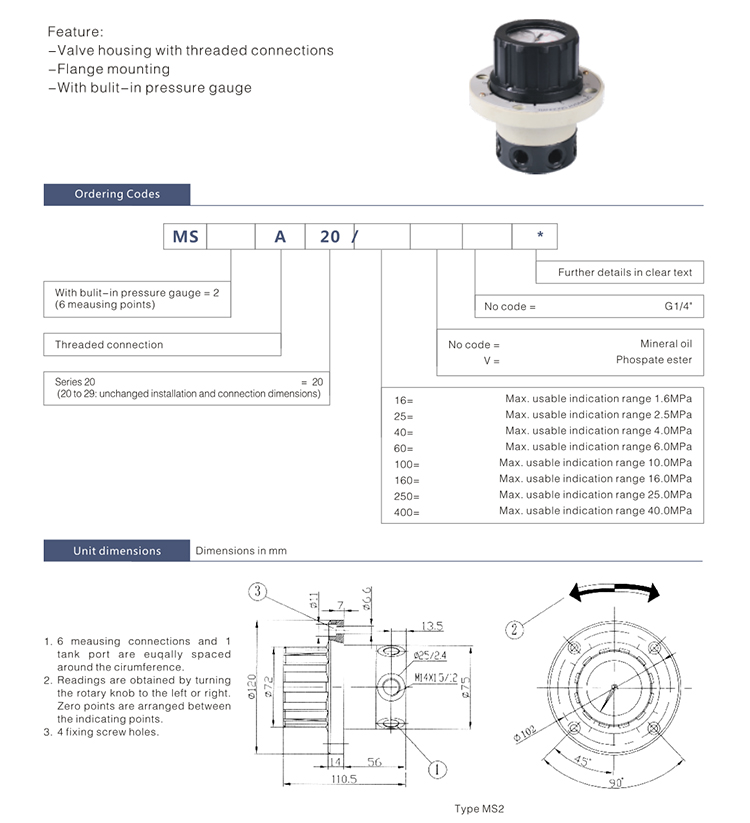 Hydraulic Oil Pressure Gauge Isolator China Manufacturer